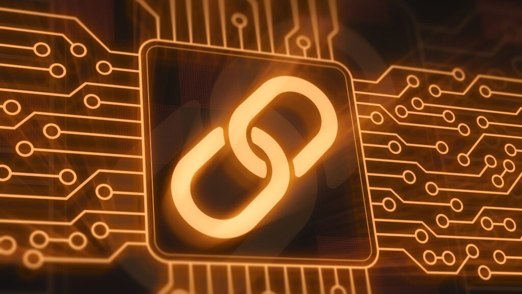 An image combining a circuit board, symbolizing technology, with an infinity symbol, representing continuity or endlessness. This could represent the endless potential of blockchain technology.