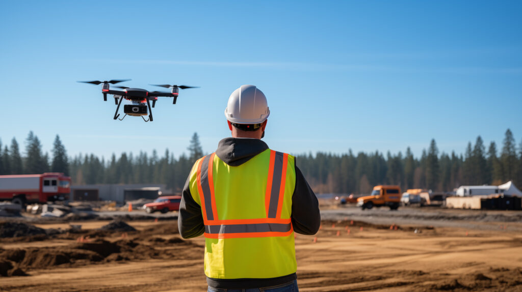 This image effectively captures the intersection of human expertise and AI-powered tools in modernizing the construction industry