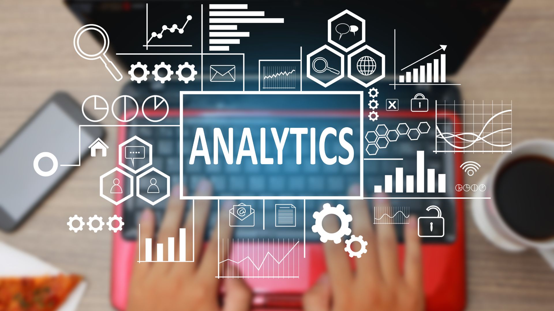 A computer screen showing Big Data Analytics with pie charts and graphs